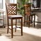 Baxton Studio Jason Grey Upholstered and Walnut Wood 2-Piece Bar Stool Set 167-10852 - alternate 3